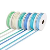 Vaessen Creative Satijnen lintenset, blauw, 6 kleuren, 3 mm x 2 m