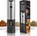 Bol Moulin à sel et poivre électrique automatique avec éclairage LED - rechargeable via Type-C - moulin en céramique pour épices - Noir - 1 pièce