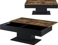 en.casa Salontafel Lünen met opbergruimte 110x60x40 cm zwart en houtkleurig