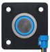 ProRide Interrupteur à bouton-poussoir en métal Panneau encastrable 12V OFF-(ON) - 19mm - avec câble de connexion - Étanche aux éclaboussures - 12V/24V - Indicateur LED Bleu