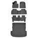 SMARTLINER All Weather Custom Fit Vloermatten 3 Rij Liner Set Zwart voor 2020 Hyundai Palisade Past Bank- en Emmerstoelen