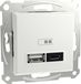 Schneider Electric Asfora USB-laadstation type A+C, USB-stopcontact, stekkerklemmen, inbouw, 45W, artikelnummer EPH2770421D