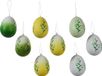 Decoris Kaemingk B.V. Decoris Paaseieren - 8x - kunststof - groen - D3,5 x H5 cm - paasdecoratie