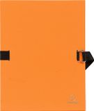 Exacompta 10x Map met uitrekbare in gekleurde canvas - 24x32 cm - Oranje - 734E