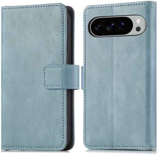 imoshion Hoesje - Geschikt voor Google Pixel 10 / Google Pixel 10 Pro - Luxe Bookcase - Lichtblauw