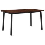 vidaXL 120 x 90 x 75 cm Massief Acaciahout Donkerbruin en Zwart