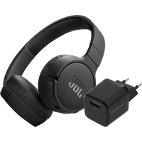 JBL Tune 670NC Zwart + BlueBuilt Quick Charge Oplader 18W Zwart