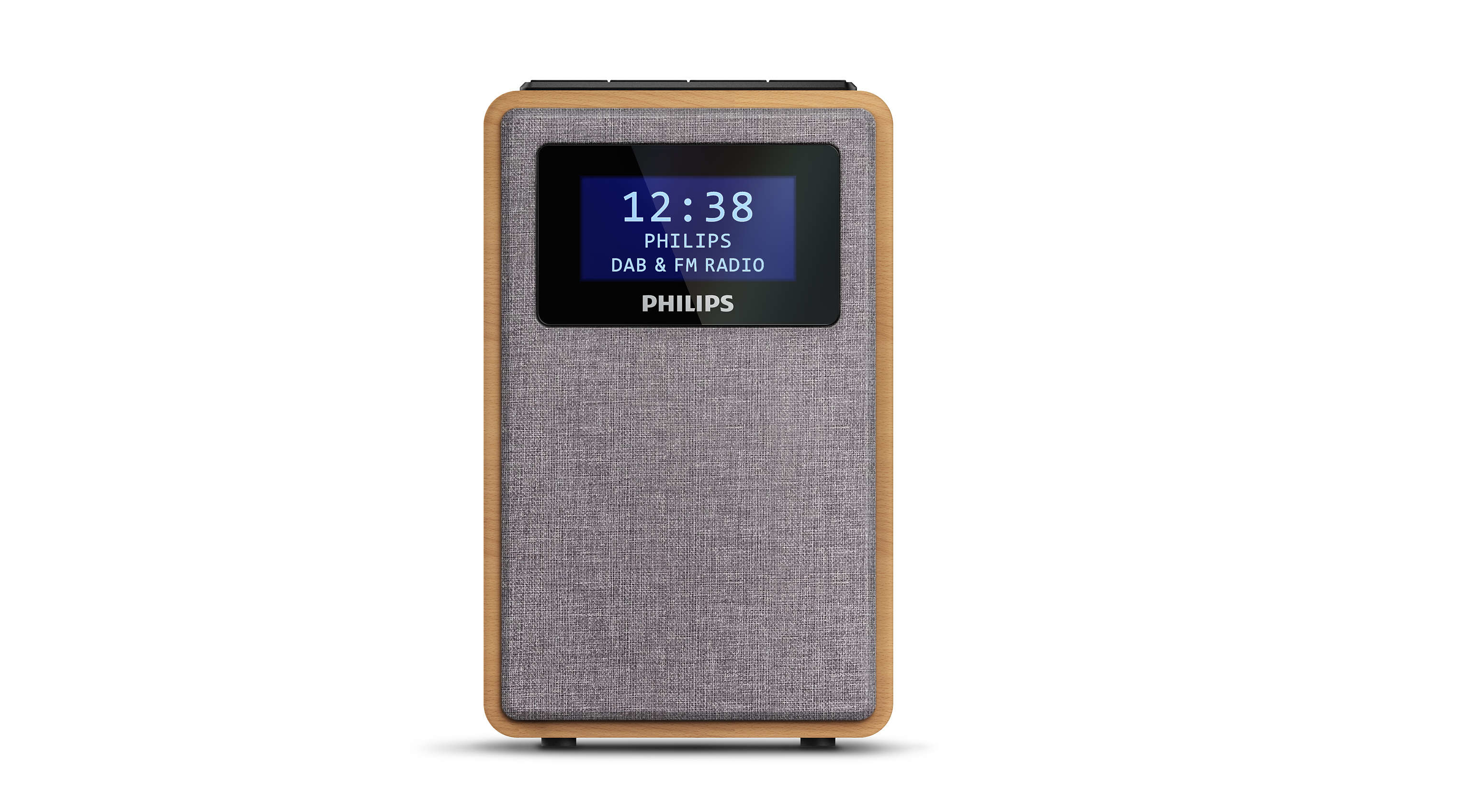 Philips Sound Philips TAR5005/10 - Digitale Klokradio - DAB+/FM - Grijs/Hout