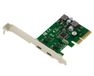 KALEA-INFORMATIQUE PCIe x4-controllerkaart met 2 USB 3.2 Gen 2x1 10G Type C-poorten, zelfvoedend, 5V 3A-uitgang per poort, ASM1142-chipset