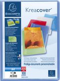 Exacompta 20x Kreacover Chromaline Personaliseerbare showalbums PP met vaste rug - halfharde omslag - 20 tassen - 40 zichten - A4 - Blauw - 5722E