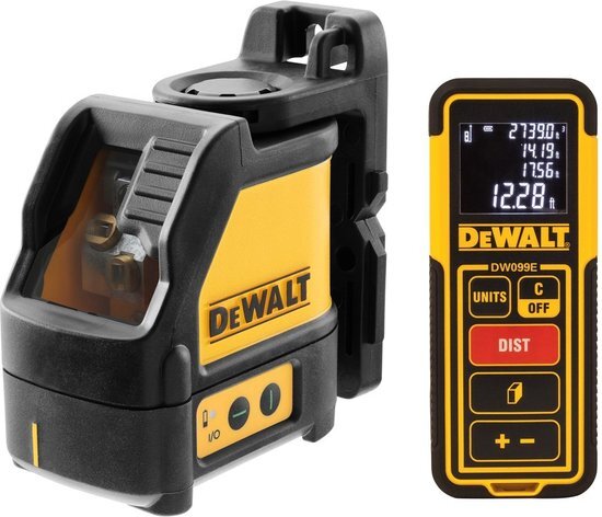 DeWalt DeWALT DW0889CG Combiset DW088CG Zelfnivellerende Kruislijnlaser + DW099S Bluetooth Digitale Afstandsmeter