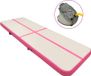 Syfax Gymnastiekmat met pomp opblaasbaar 300x100x20 cm PVC roze