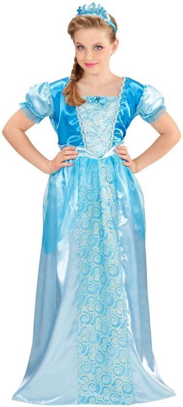 Widmann Frozen Kostuum Blauwe Sneeuwprinses Meisje Maat 140 Carnaval kostuum Verkleedkleding