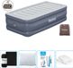 Bestway luchtbed - 2-Persoons - 152 x 203 x 51 cm - Blauw - Inclusief pomp, Hoeslaken, Kussens, Kussenbeschermer en Reparatieset