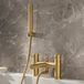 Hudson Reed Otto Robinet mélangeur bain-douche - Moderne - Or satiné – Remplisseur baignoire