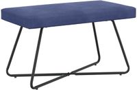 vidaXL Bank Politieblauw 80 x 40 x 45 cm fluweel