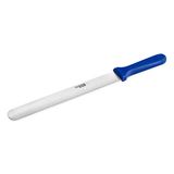 thermohauser Bakkersmes (staal, roestvrij), eenzijdig geslepen, met blauwe kunststof handgreep, lemmet 26 cm