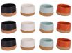 Cosy & Trendy Kommetje/serveer schaaltje - 12x stuks - D9 x 5 cm - aardewerk - mix kleuren - sausjes