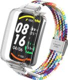 By Qubix Qubix Braided Nylon Bandje met Case - Multicolor - Geschikt voor Xiaomi Smart Band 7 Pro / Mi Band 7 Pro