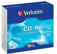 Verbatim CD-R Extra Protection - 10 stuks - 700MB - 52x - Slimcase