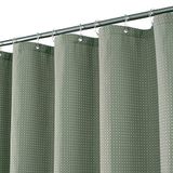 Stall Douchegordijn Stof 91,4 x 182,9 cm, Wafelweefsel, Spa, Hotel Luxe Spa, 230 g/m² Zwaar Belastbaar, Waterafstotend, Saliegroen Piqué Patroon Decoratief Badkamergordijn