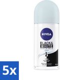 Nivea 5 x Black & White Invisible Fresh Déodorant Roller - 50 ml