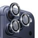 Northjo Ensemble de protecteurs d'objectif avec strass iPhone 17 Pro/17 Pro Max - Bleu