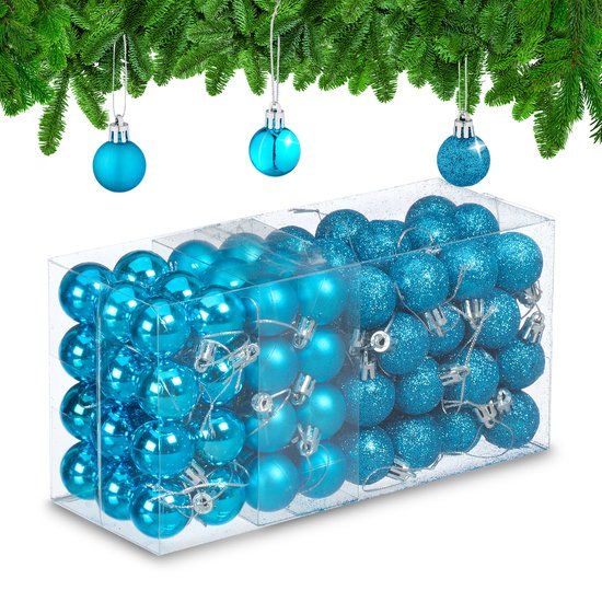 Relaxdays kerstballen set van 96