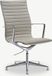 Furnicher Ava Chaise de réunion - Assise en tissu - Cadre chromé - Hauteur réglable - Pivotant - Greige