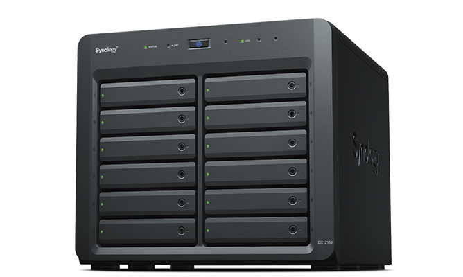 Synology DX1215II - Behuizing voor opslagstations - Zwart