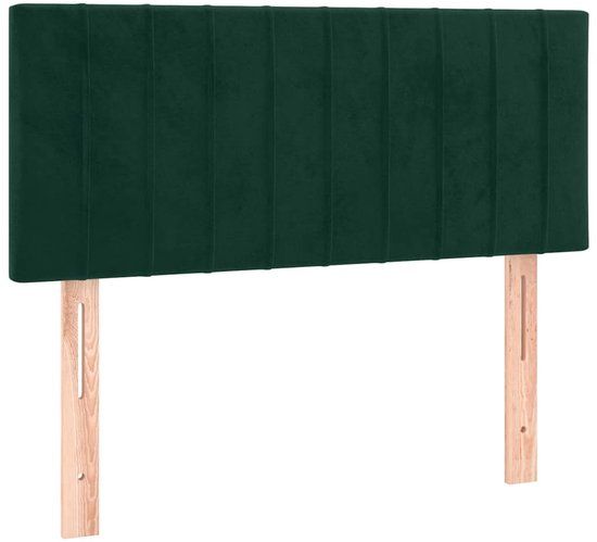 VidaXL Hoofdbord 100x5x78/88 cm fluweel donkergroen