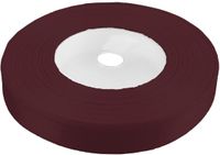 Netuno Donkerrode satijnen lint 12 mm breed, 32 meter rol