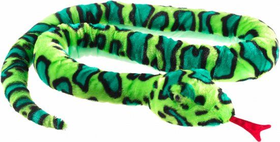 Heunec knuffel slang pluche 180cm groen speelgoed