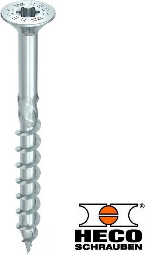 Heco TOPIX-plus verzinkt TORX TX-30 platverzonken kop spaanplaatschroeven 6 x 50 mm 200 stuks