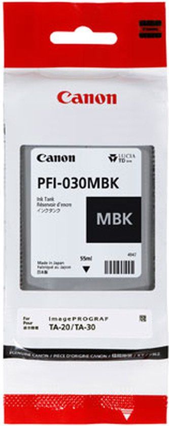 Canon PFI-030 MBK Mat Zwart inktcartridge - Origineel - 55ml