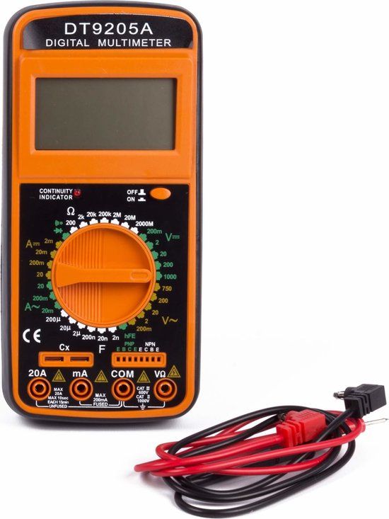 Benson Multimeter Digitaal met Groot LCD Scherm Jumbo - 20 jaar garantie