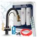 Ari Robinet de cuisine 3 voies Nordic laiton avec douchette extractible et filtre Aquaphor Ro-202S Pro