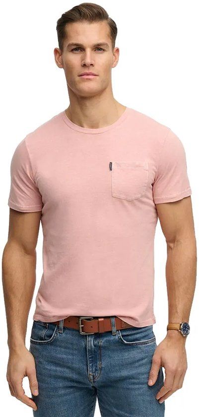 Superdry Classic Essential Pocket T-shirt Heren Lichtroze XXL