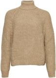 Superdry Pull à col roulé Slouchy Stitch Femme Beige Chiné Doux