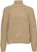 Superdry Pull à col roulé Slouchy Stitch Femme Beige Chiné Doux