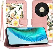 Techsuit Hoesje geschikt voor HONOR Magic6 Lite - FlipCraft Book Wallet Case met koord - Sweetheart Pink
