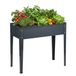 Relaxdays Moestuinbak op poten - 80 x 85 x 40 cm - antraciet