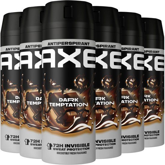 AXE Dark Temptation Anti-Transpirant Spray - 6 x 150ml - Men's Deodorant