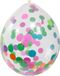 Merkloos / Sans marque Feest ballonnen transparant met confetti - multi - 4x stuks - 30 cm