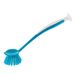 Tendance Brosse à vaisselle ronde avec manche à ventouse, blanc et bleu