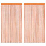 vidaXL Koordgordijnen 2 stuks 140x250 cm Oranje