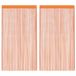vidaXL Koordgordijnen 2 stuks 140x250 cm Oranje