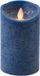 Anna's Collection Led kaars/stompkaars - donkerblauw - H12,5 x D7,5 cm - wax - bewegende vlam