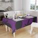 Bonamaison Tafelkleed, Anti-Mold, Sneldrogend, Waterdicht, 100% Polyester Tafellaken, Paars, zwart, 140 x 160 Cm