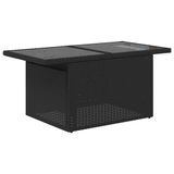 vidaXL 7-delige Loungeset met Kussens, Poly Rattan, Zwart